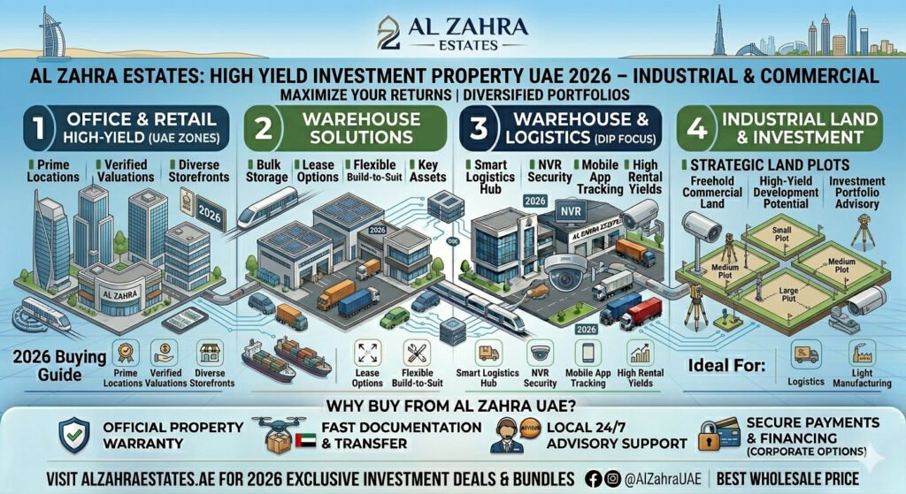 High Yield Investment Property UAE 2026 – Industrial & Commercial | Al Zahra
